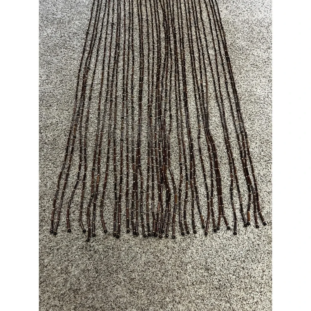 Pier 1 Dark Bamboo Beaded Curtains 36 x 72